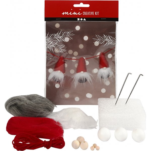 Mini DIY Kit - tomtenissar på snöre Mini DIY Kit - tomtenissar på snöre