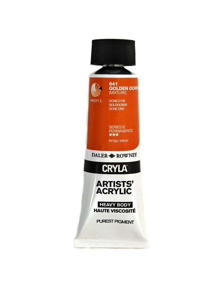 Akrylfärg Cryla 75ml - Golden Ochre - Akrylfärger, Konstnärsfärger