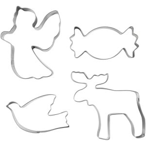 Utstickare Ängel, Ren, Duv, Godis 4,5-9 cm 4-pack - Rostfritt stål Utstickare Ängel, Ren, Duv, Godis 4,5-9 cm 4-pack - Rostfritt stål