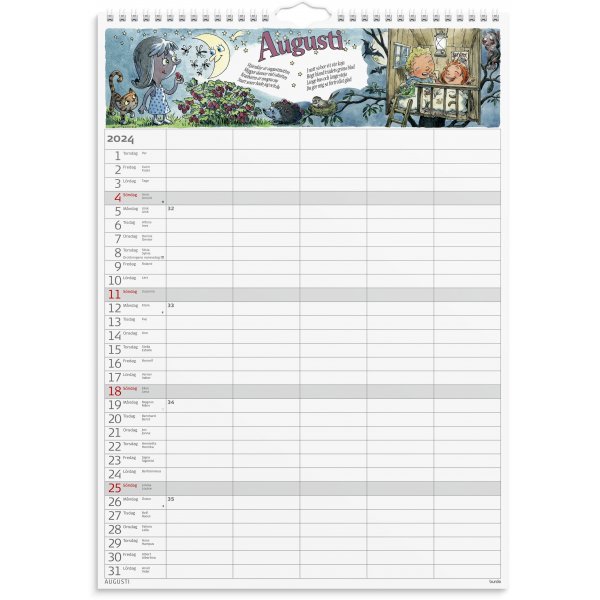 Familiekalender 24/25 - Klistremerker Familiekalender 24/25 - Klistremerker