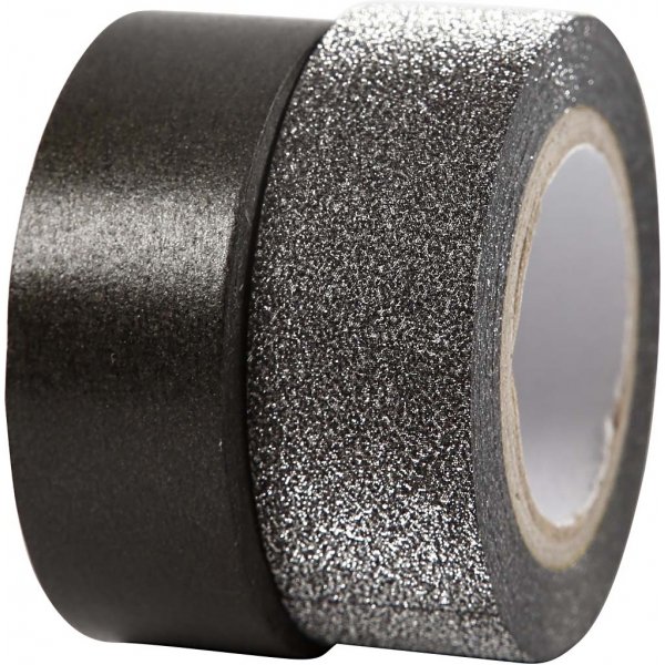 Vivi Gade Washitejp - svart/glitter Vivi Gade Washitejp - svart/glitter