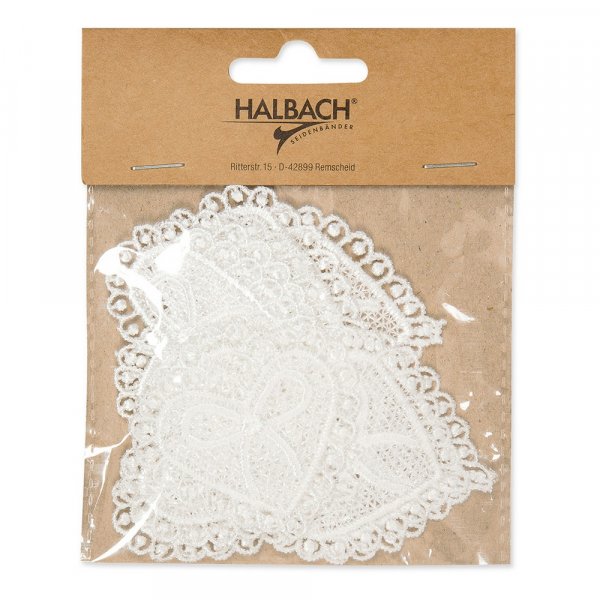Blondehjerter 12-pakning Naturhvit - 55x50 mm
