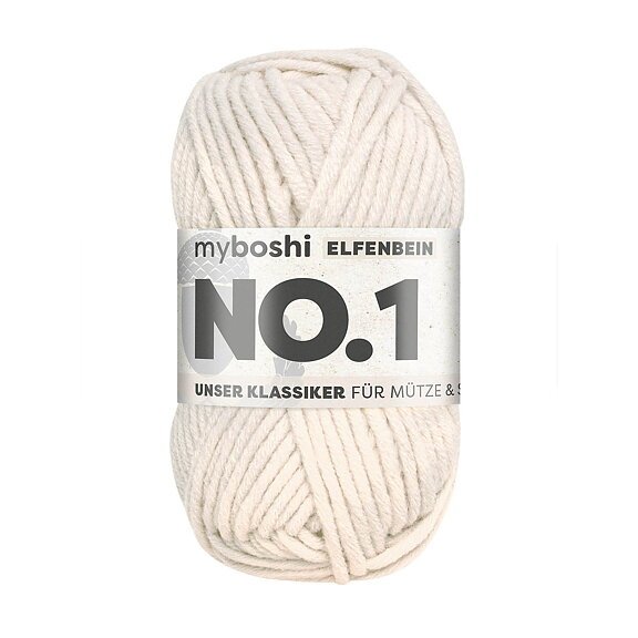 Myboshi No.1 - 50 g - Elfenben - Myboshi garn, Garn, Strikke, hækle, knytte og væve