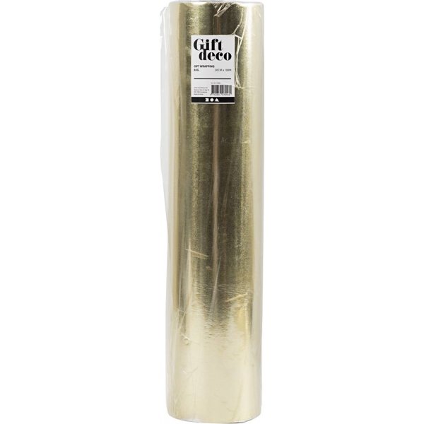Presentpapper - metallic guld - 100 m Presentpapper - metallic guld - 100 m