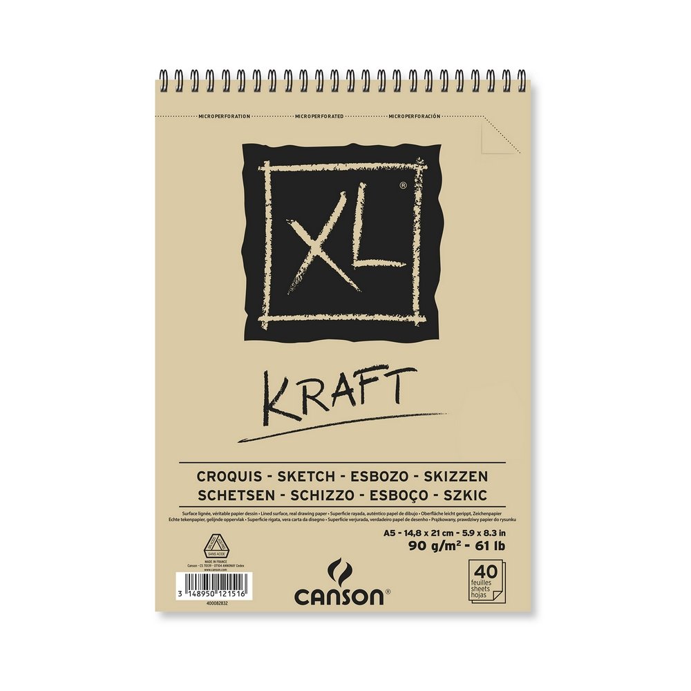 Canson XL Recyle 90 g - A5 - Skitseblok, Blok