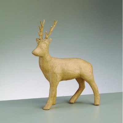 PappArt figur 25 x 21 cm - Hjort stående