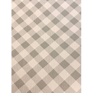 Vaxduk ljusgr� rutig 140 cm