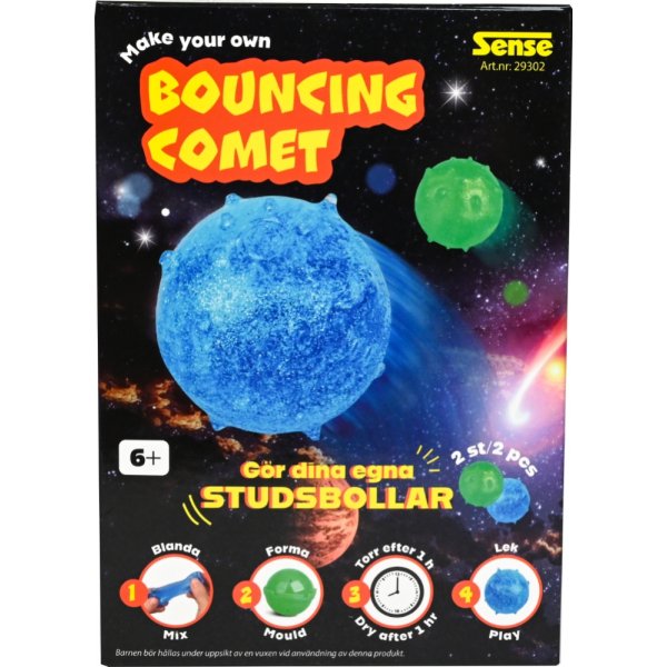 Studsbollar pysselset bl� och gr�n 2 st - g�r egna