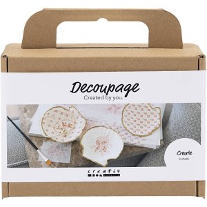 Mini DIY-sett Decoupage Blåskjell Myk rosa Mini DIY-sett Decoupage Blåskjell Myk rosa