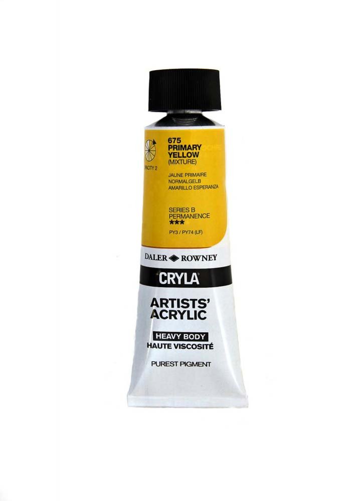 Akrylfärg Cryla 75ml - Primary Yellow - Akrylfärger, Konstnärsfärger