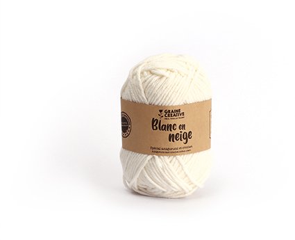 Vitt amigurumi-garn i bomull 27 g - cirka 55 m Vitt amigurumi-garn i bomull 27 g - cirka 55 m