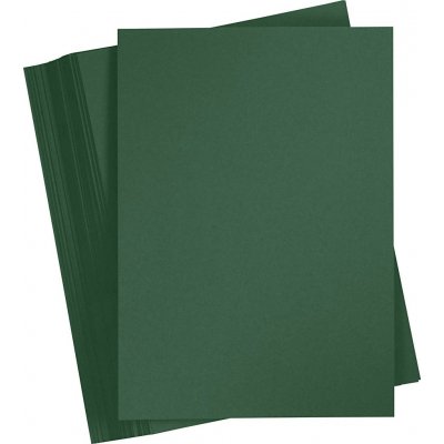 Farget papp - mrkegrnn - A4 - 180 g - 100 ark