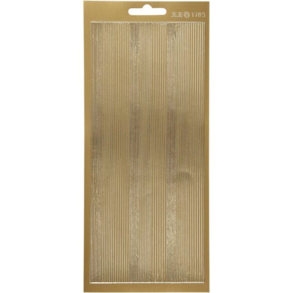 Klistermærker kant 10x23 cm guld - 1 ark Klistermærker kant 10x23 cm guld - 1 ark