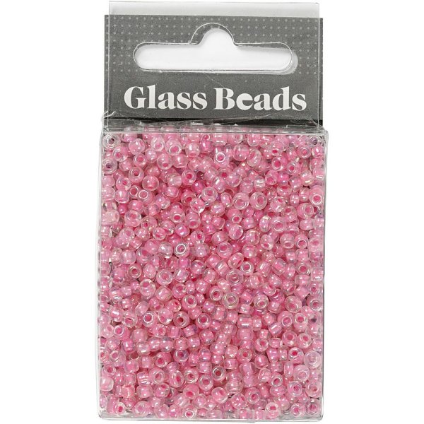 Rocaillepärlor 3 mm rosakärna 25 g Rocaillepärlor 3 mm rosakärna 25 g