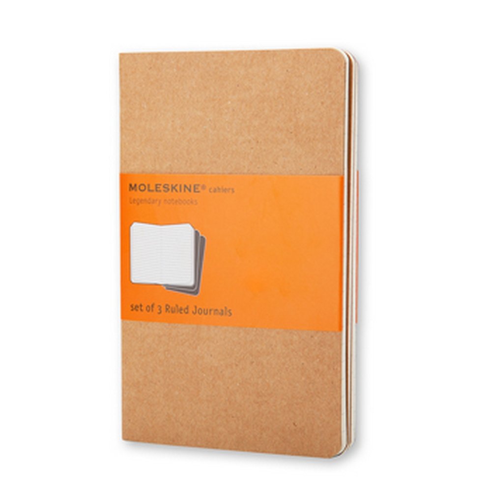 Cahier Journal Pocket linieret Soft cover - Kraftbrun - Notesbøger, Kontorartikler