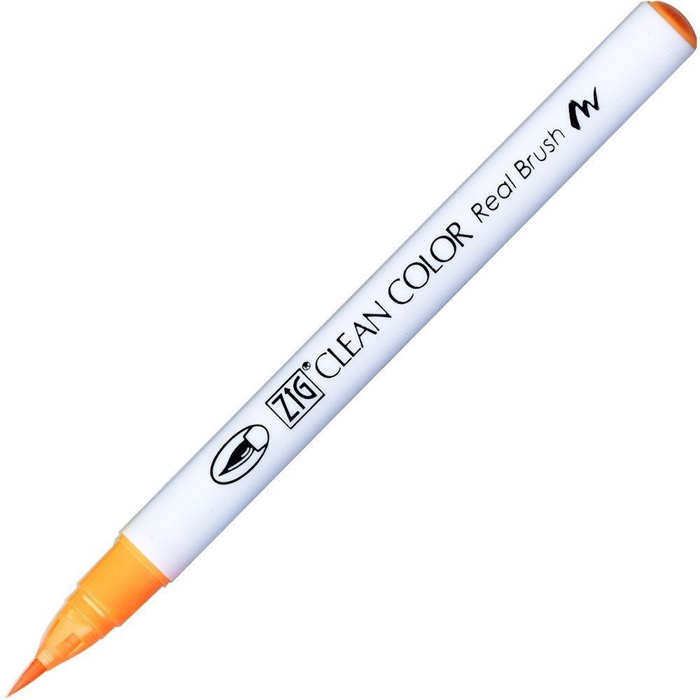 Penselpen ZIG Clean Color Real Brush - Flourecent Orange (002) - Penselpenne, Penne, Penne, kridt & tusch