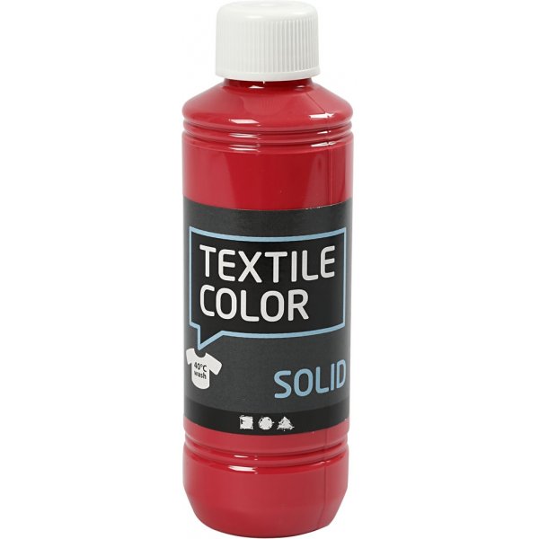 Textile Solid textilfärg - röd - täckande - 250 ml Textile Solid textilfärg - röd - täckande - 250 ml