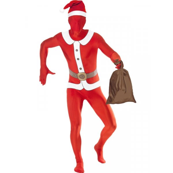Second skin-drkt, jultomte maskeraddrkt - Large