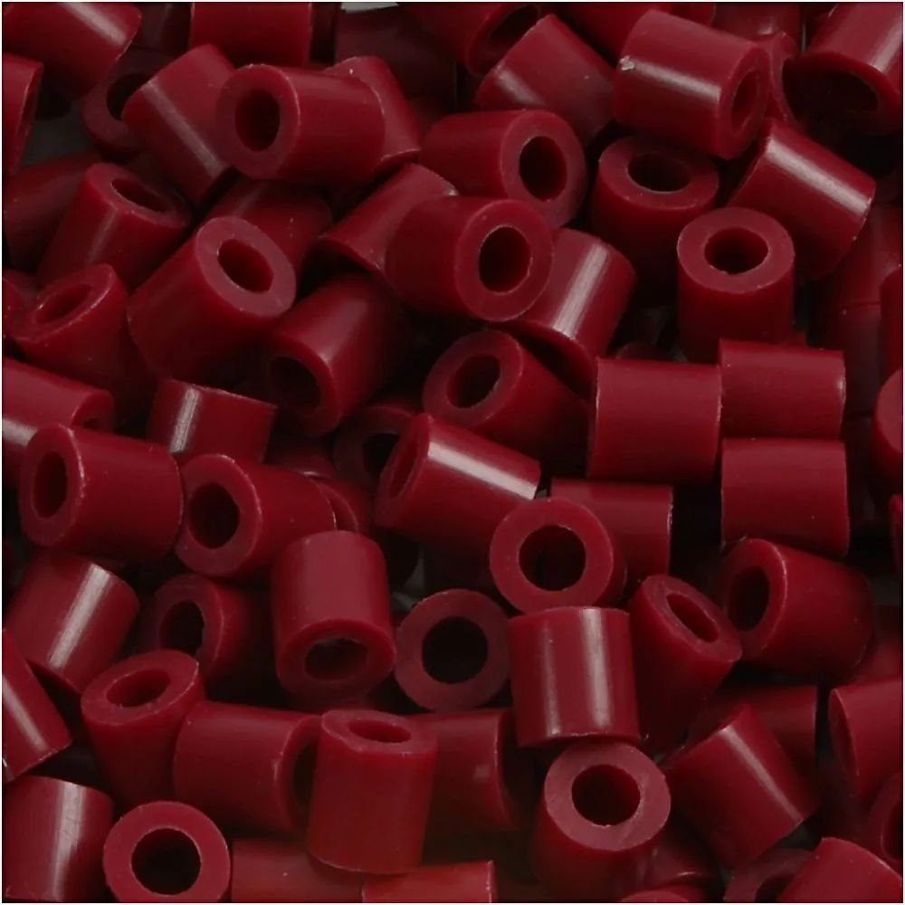 NABBI Tube perler - Vinrød (32239) - 1100 stk - Rørperler, Perler & perlebrett, Håndverk