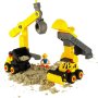 Kinetisk sand byggset 1100 g med formar, fordon och figurer - Kreativ lek