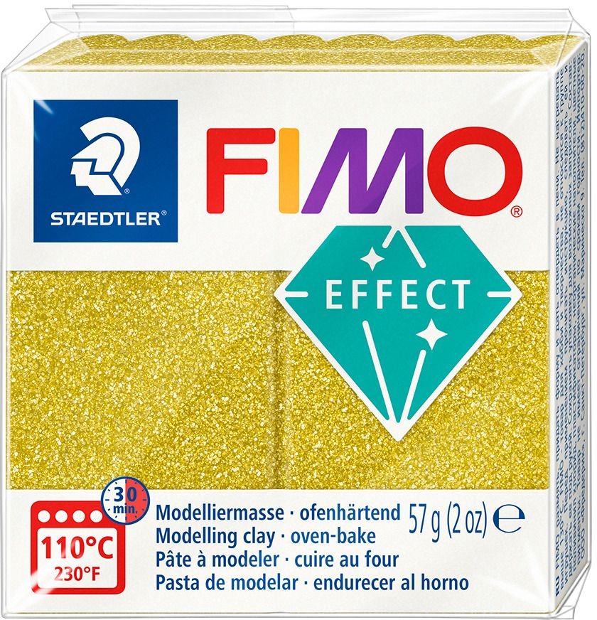 Model Fimo Effect 57g - Glitter Guld - Fimolera, Modellere, Hobbyartikler til børn, Hobbymateriale, Håndværk