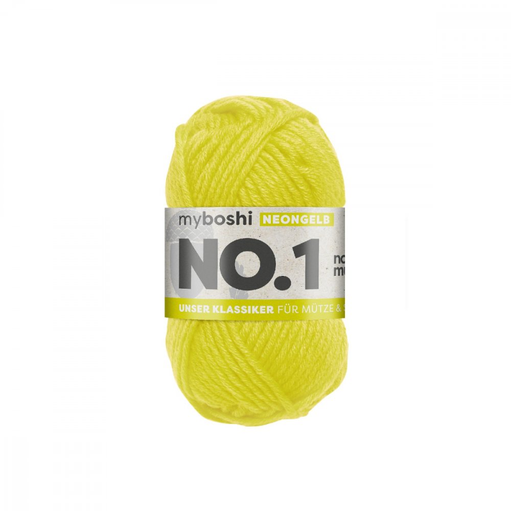 Myboshi No.1 - 50 g - Neon Gul - Myboshi garn, Garn, Strikke, hækle, knytte og væve