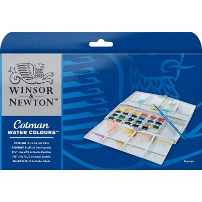 Akvarelmaling/Vandfarver W&N Cotman - Malerkasse 24 farver