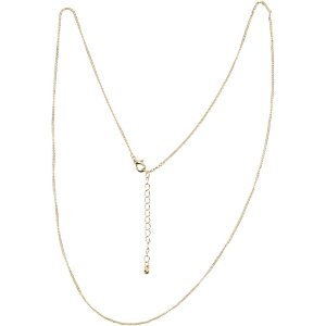 Halskedja med l�s f�rgylld 80 cm 1 mm - 1 st