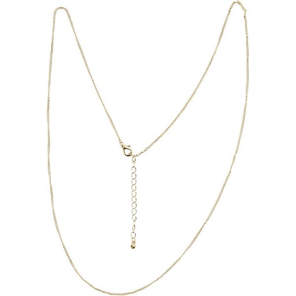 Halskedja med l�s f�rgylld 80 cm 1 mm - 1 st