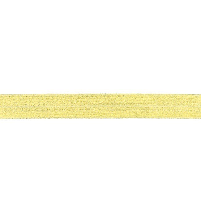 Mansjettstoff - Stretchy, glitter, fotokrom 2 cm - hvit - gull - Linningsbånd, Klestoffer, Tekstiler