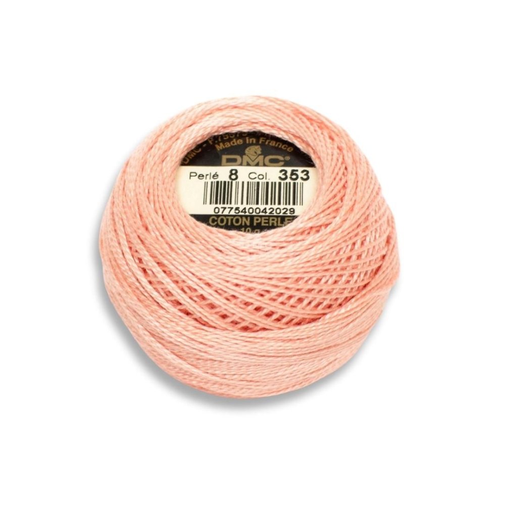 DMC Pearl Cotton Art. 116/8, 353 Peach - Broderigarn, Garn, Sticka & virka