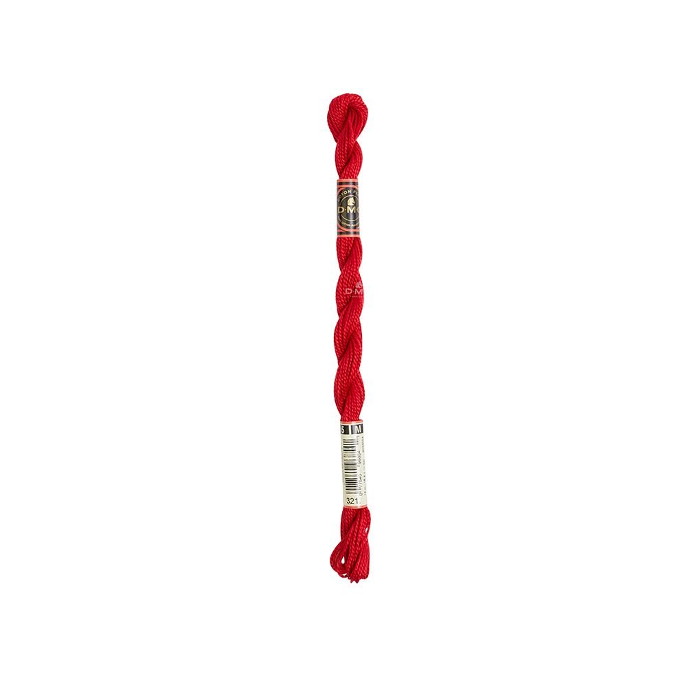 DMC Pearl Cotton Art. 115/5, 321 Red - Broderigarn, Garn, Sticka & virka