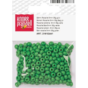 Bohemiska rocaillep�rlor 5 mm, 35 g, gr�n