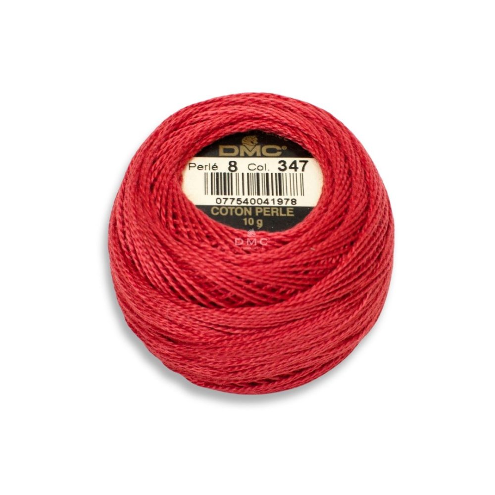 DMC Pearl Cotton Art. 116/8, 347 Very Dark Salmon - Broderigarn, Garn, Sticka & virka