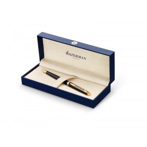 Kulspetspenna Waterman Hmisphre - Black Gold Trim - Medium Bl