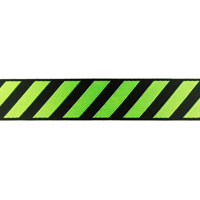 Bånd - Glitrende, stribet - Lime - Dekorationsbånd - Øvrige, Bånd & dekorationsbånd, Tekstilbånd & snor
