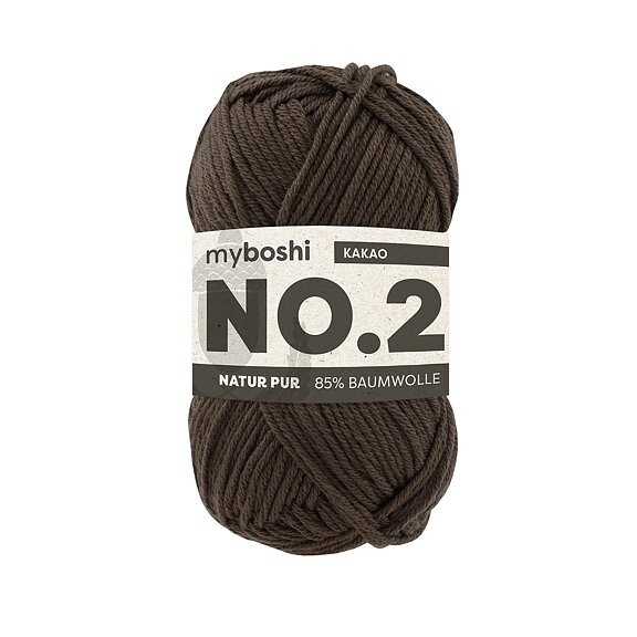 Myboshi No.2 - 50 g - Kakao - Myboshi garn, Garn, Strikke, hækle, knytte og væve