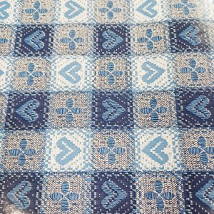 Vaxduk PVC bl� rutig 140 cm