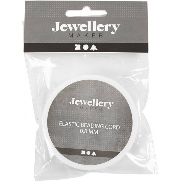 Elastisk smyckestråd - Ø0,8 mm - rund - 10 m Elastisk smyckestråd - Ø0,8 mm - rund - 10 m
