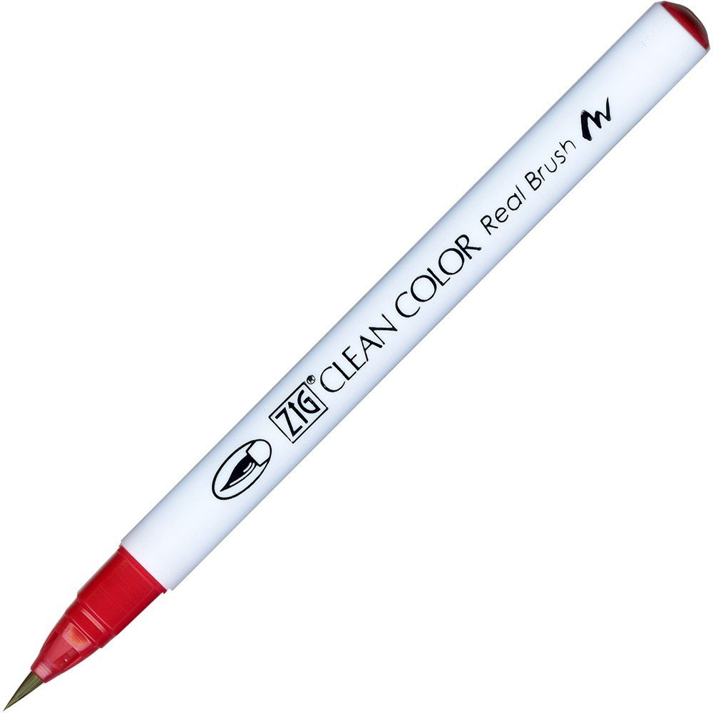Penselpen ZIG Clean Color Real Brush - WIne red (024) - Penselpenne, Penne, Penne, kridt & tusch