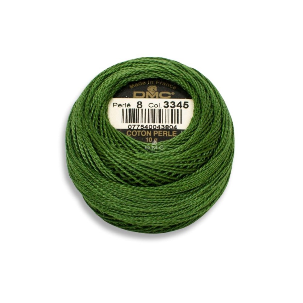 DMC Pearl Cotton Art. 116/8, 3345 Dark Hunter Green - Broderigarn, Garn, Sticka & virka