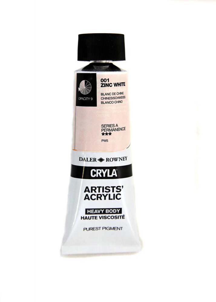 Akrylfärg Cryla 75ml - Zinc White - Akrylfärger, Konstnärsfärger