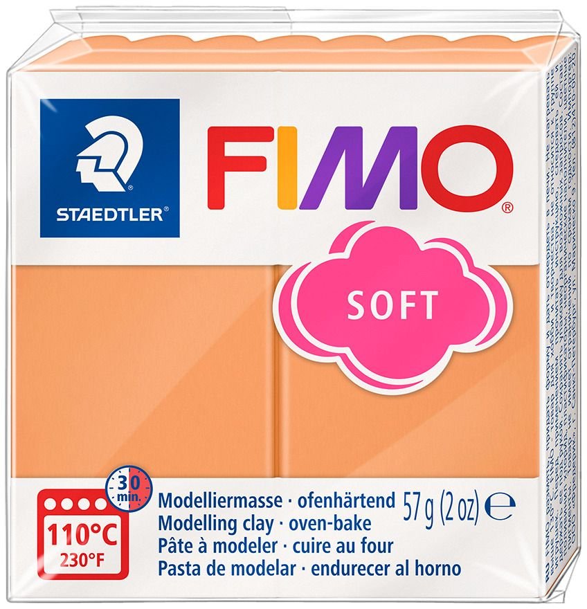 Modeling Fimo Soft 57g - Papaya - Fimoleire, Modelleire, Håndverk for barn, Hobbymateriale, Håndverk