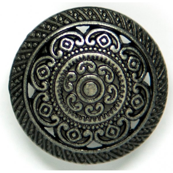 Knapp Rund 1-hl 18 mm 5st - Bronsfrgad kringelmotiv