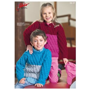 Strikkeopskrift - Sweater og cardigan i flettemnster