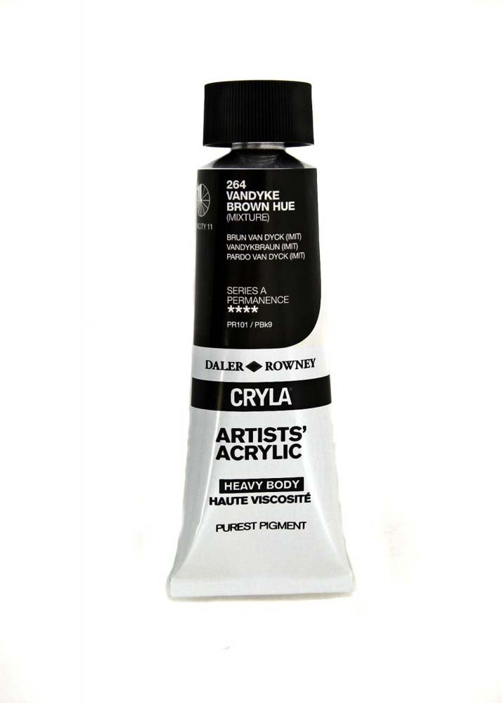 Akrylfärg Cryla 75ml - Vandyke Brown Hue - Akrylfärger, Konstnärsfärger