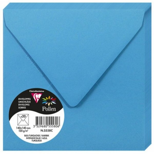 Pollen Kuvert 140x140 - 20-pack - Intensiv bl