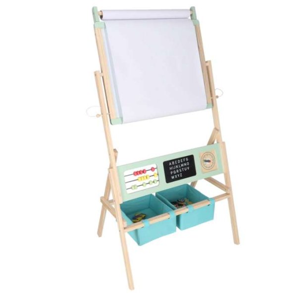 Utbildningstavla LULILO Kredo 3-i-1 med magnetisk whiteboard och griffeltavla 112 x 43 x 62 cm - Tr�