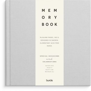 Memory book tekstil uforet grå uforet Memory book tekstil uforet grå uforet