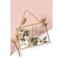 Rektangul�r glasram med kedja 18 x 13 cm